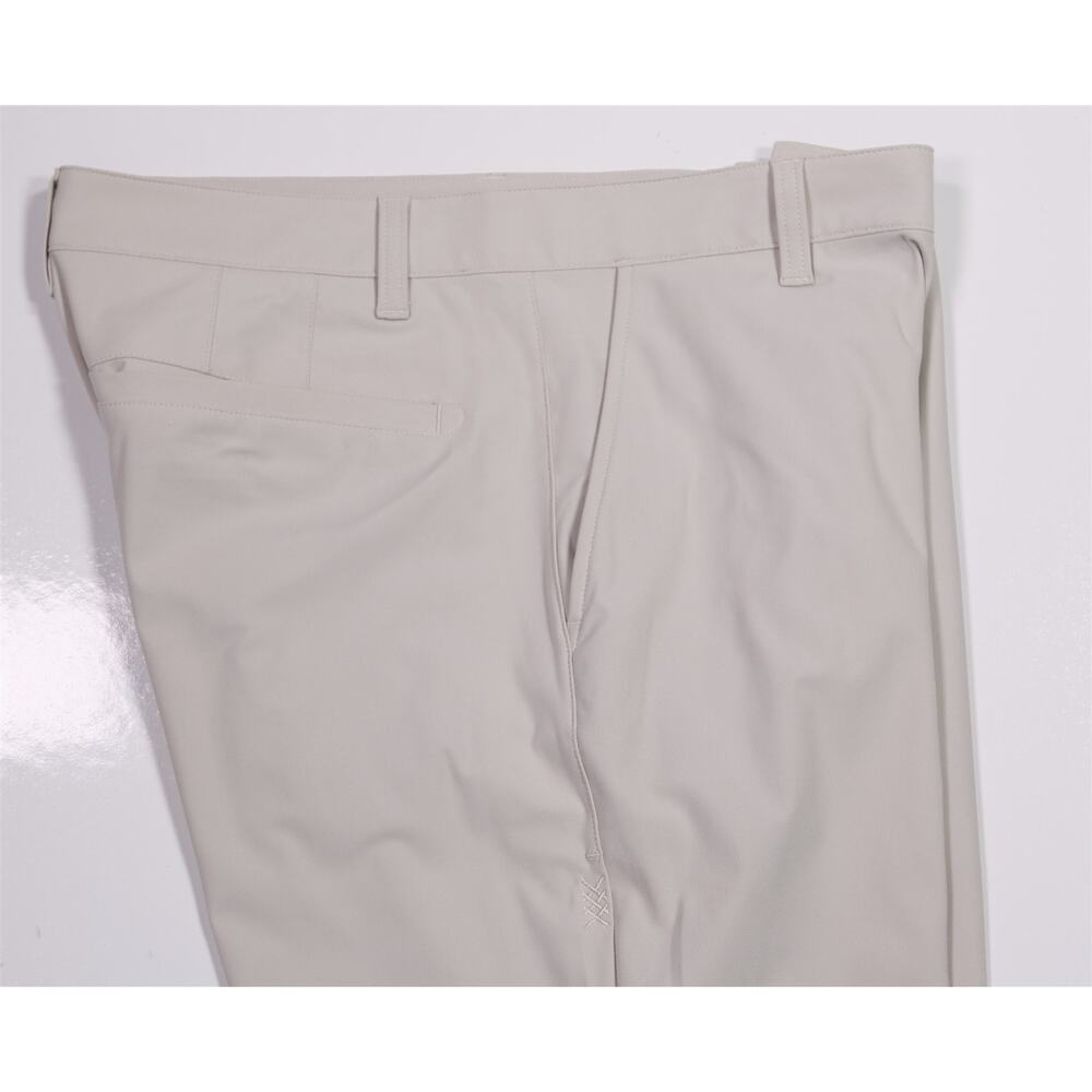 Rhone Commuter Slim Mens Stone Light Khaki Flat Front Performance Pants 33x33 - Picture 2 of 8